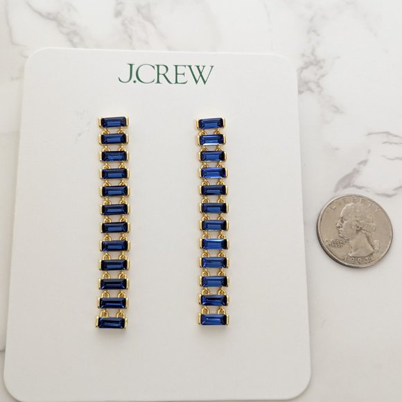 J.Crew Baguette Chain Earrings - Picture 6 of 7